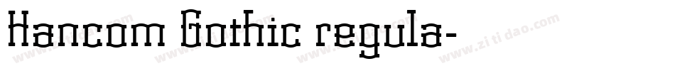 Hancom Gothic regula字体转换